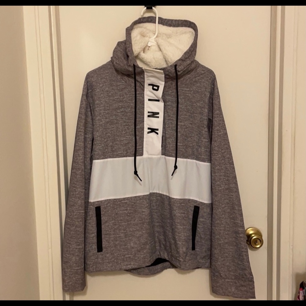 Pink pull over jacket